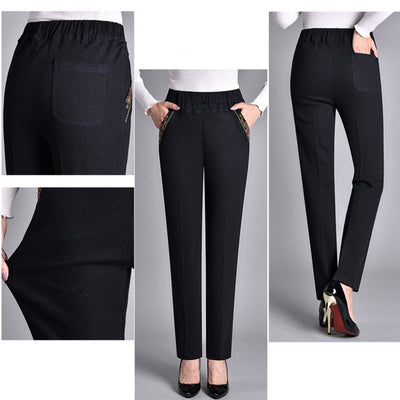 Camille – Damenjeans mit Seitentaschen und elastischem Bund