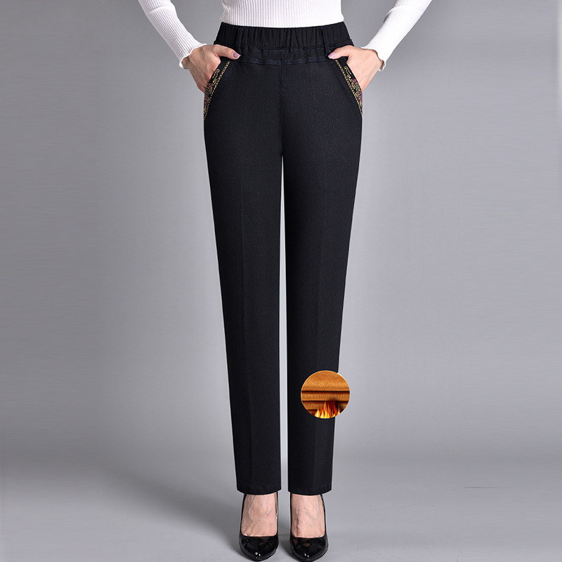 Camille – Damenjeans mit Seitentaschen und elastischem Bund