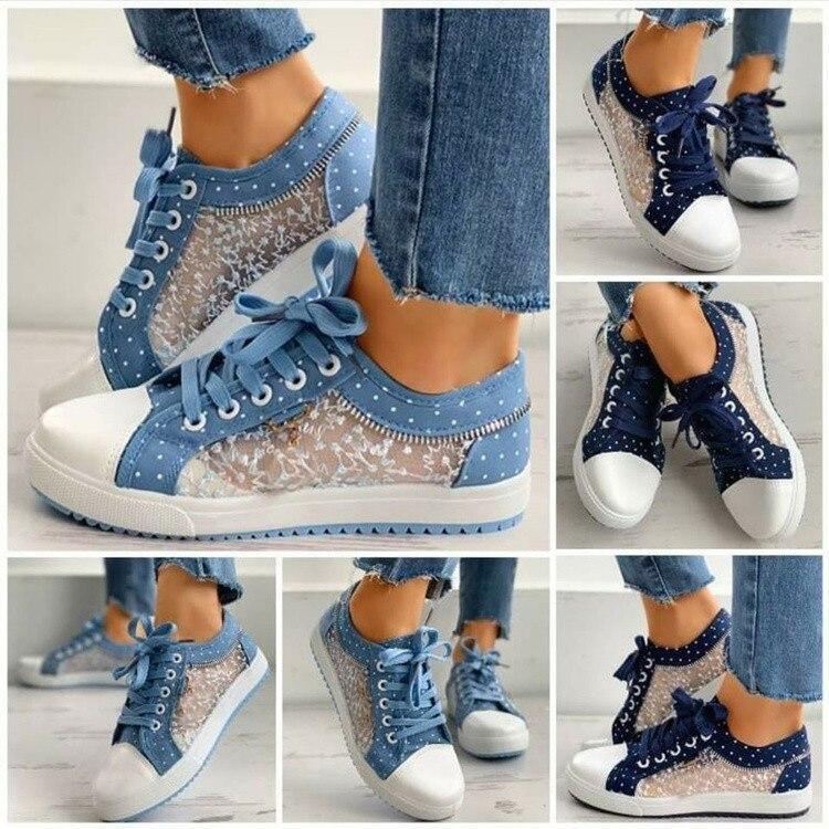VIVILY | Bequeme Sneakers mit Punkten und rutschfester Sohle