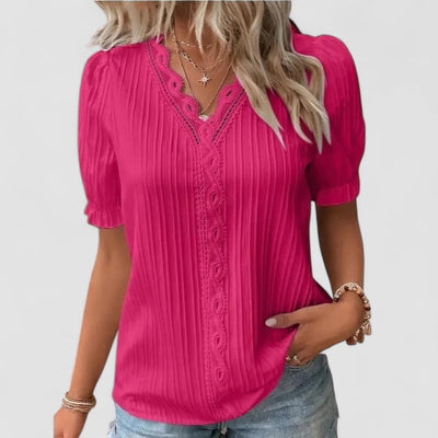 VIVILY | Pull Col V Festonné
